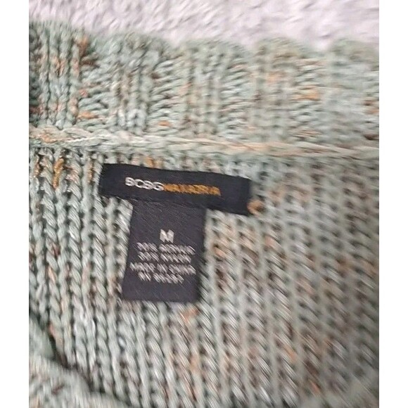 BCBG Max Azria Button Front Cardigan Sweater Green Medium Boho Cottage Core... - Picture 5 of 9